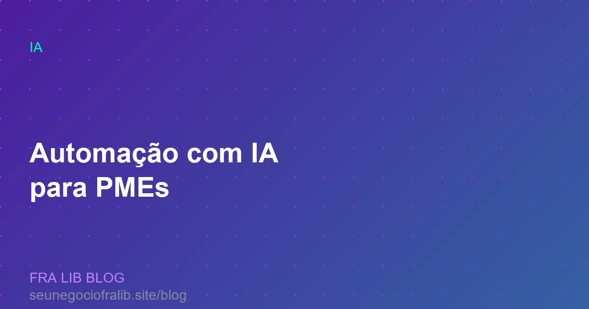automao com ia para pmes