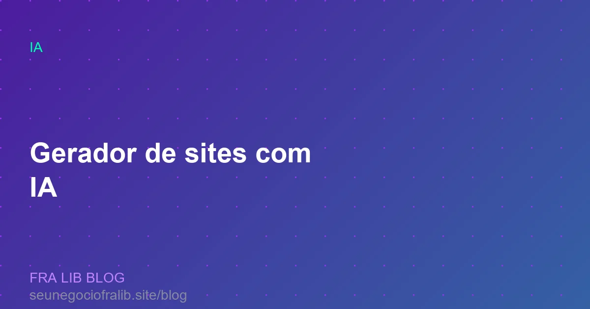 gerador de sites com ia